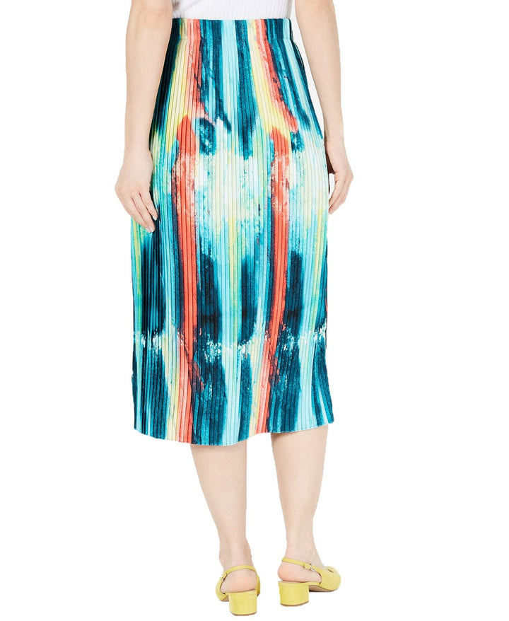 Knife-Pleat Midi Skirt
