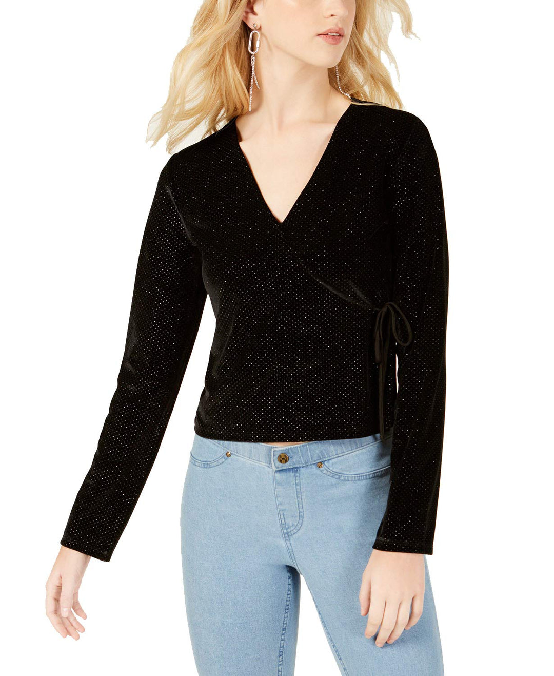 Self Esteem Juniors Tie Side Glitter Top