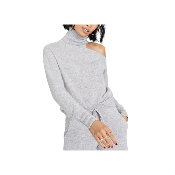 Charter Club Womens Cashmere Cold Shoulder Turtleneck Sweater