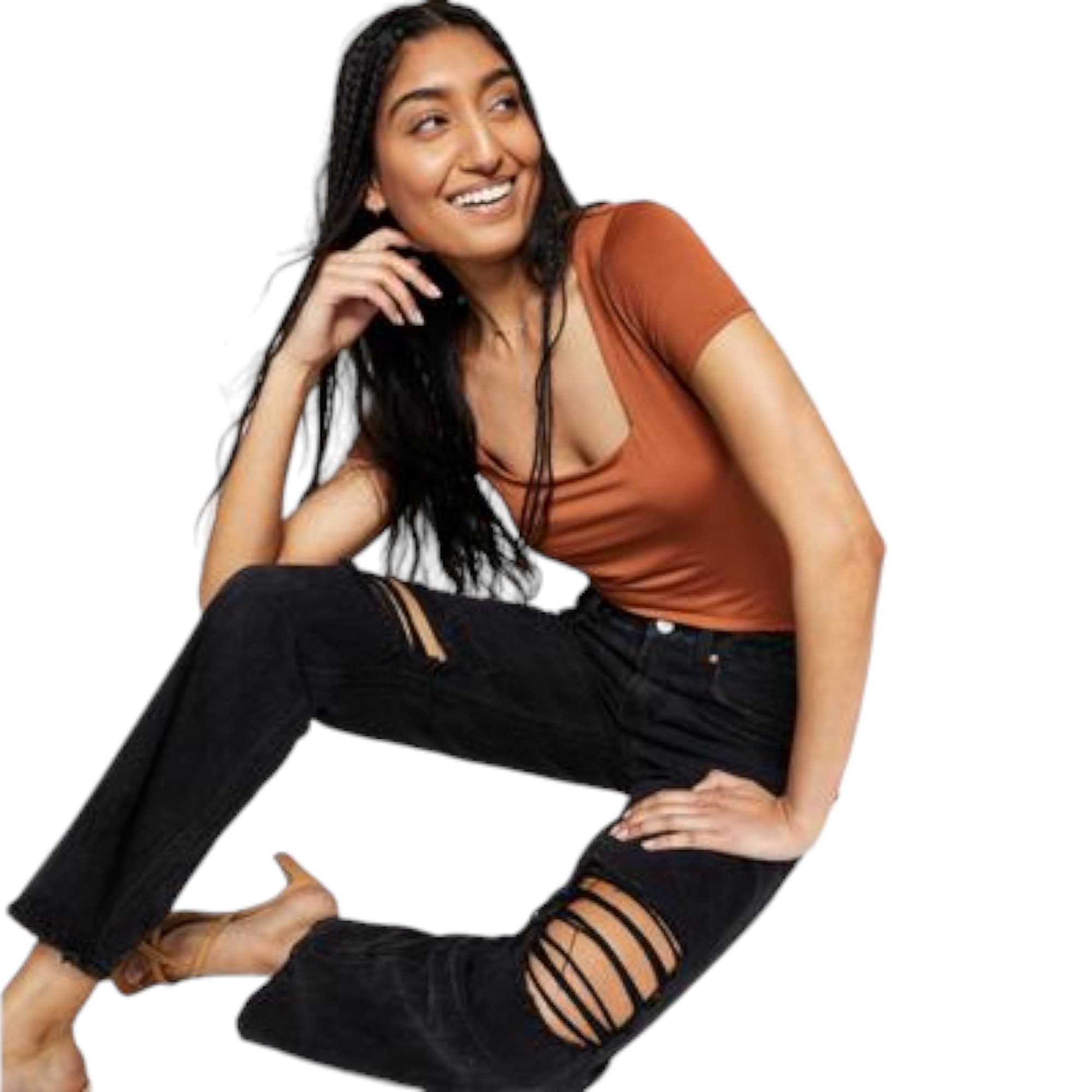 Now This Trendy Plus Size Square Neck Bodysuit