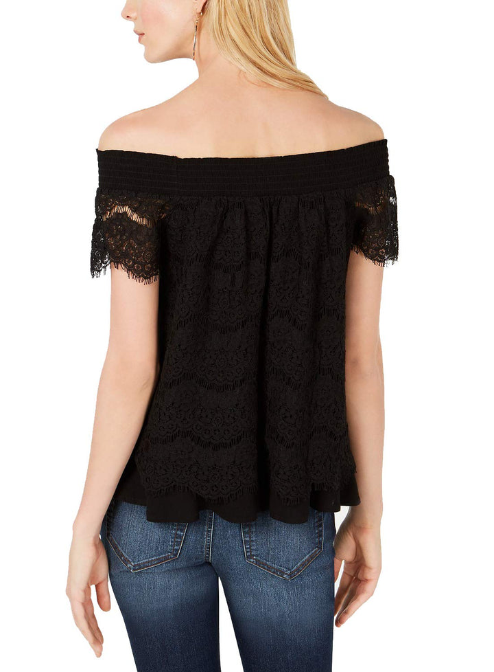 INC Off-The-Shoulder Lace Top
