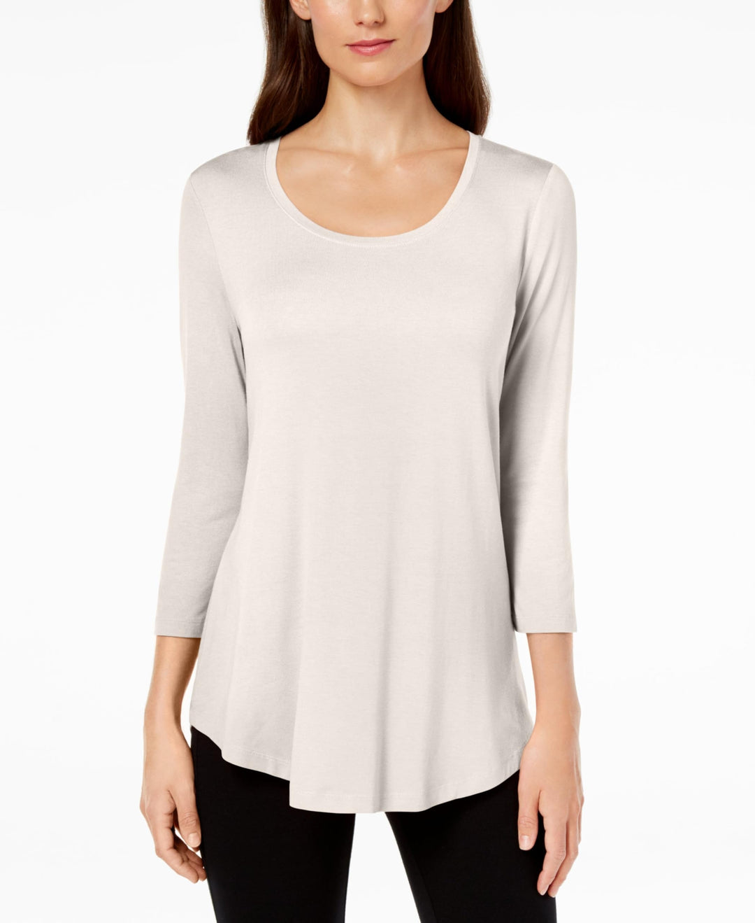 JM Collection Scoop Neck Top