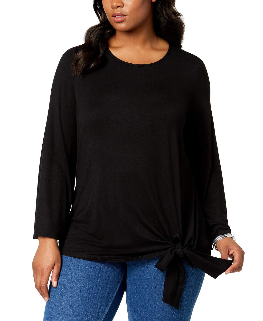 NY Collection Plus Size Tie Hem Tunic