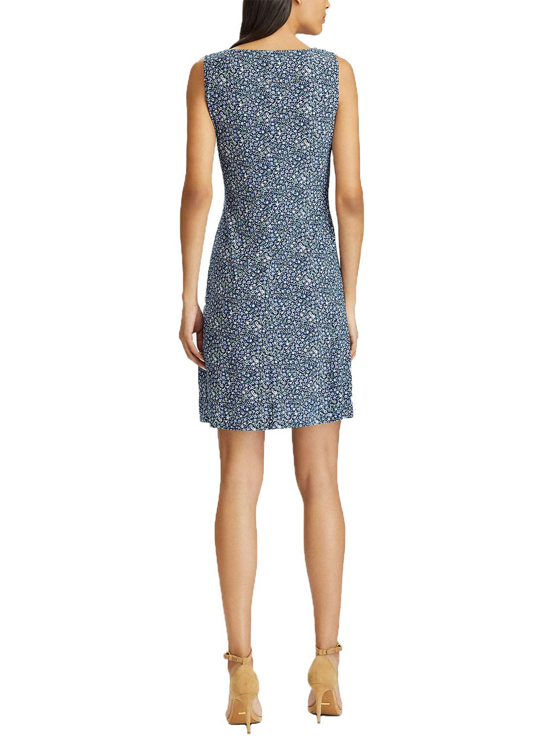 Floral-Print Ruffle-Trim Jersey Dress