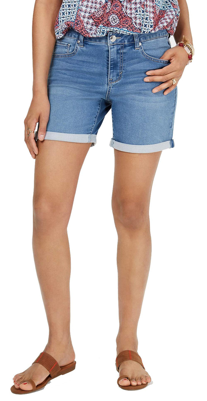 Style & Co Cuffed Denim Bermuda Shorts