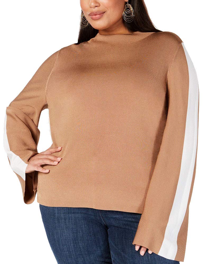 Plus Size Varsity Stripe Sweater