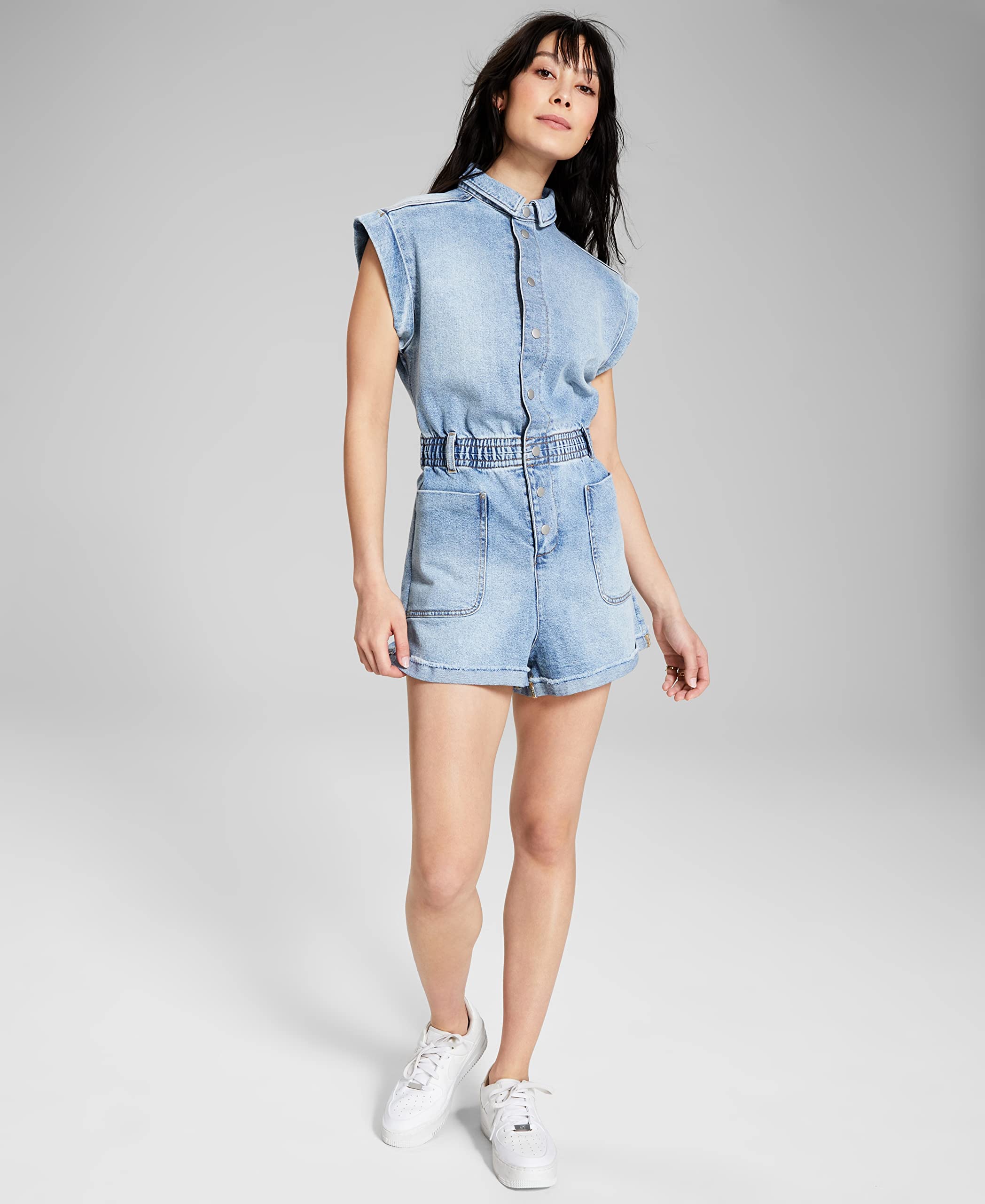 Now This Womens Denim Romper