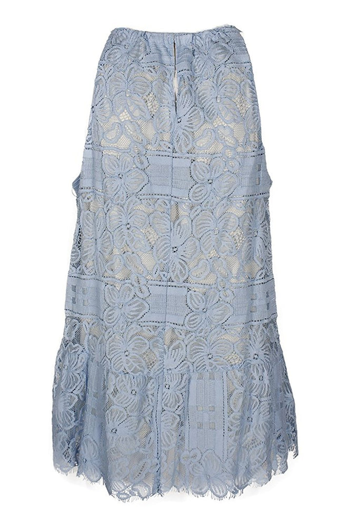 Alfani Lace Peplum Halter Top