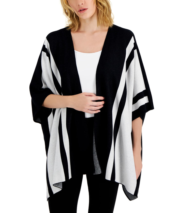 Alfani Petite Striped Cape Sweater
