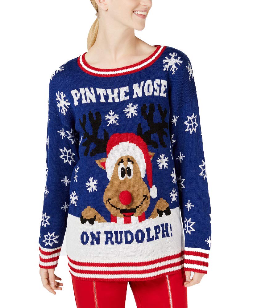 Ultra Flirt By Ikeddi Juniors Rudolph Reindeer Sweater