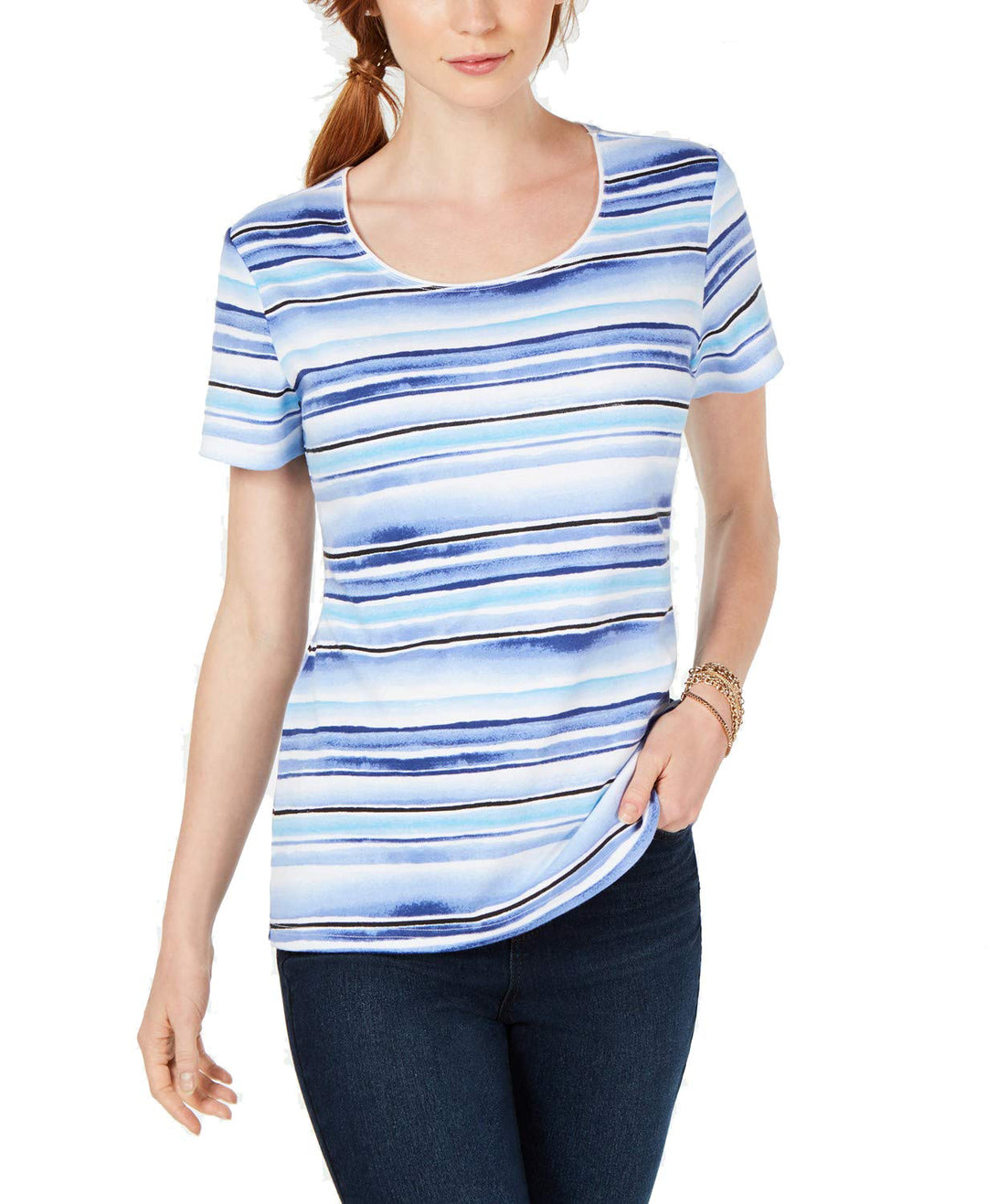 Karen Scott Striped T-Shirt