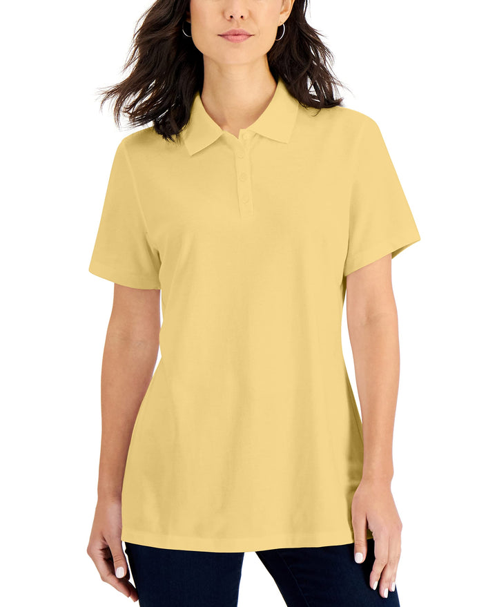 Karen Scott Pique Knit Polo
