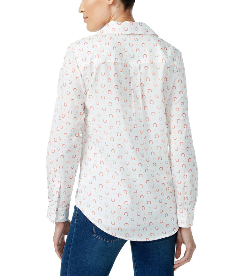 Style & Co Petite Cotton Printed Shirt