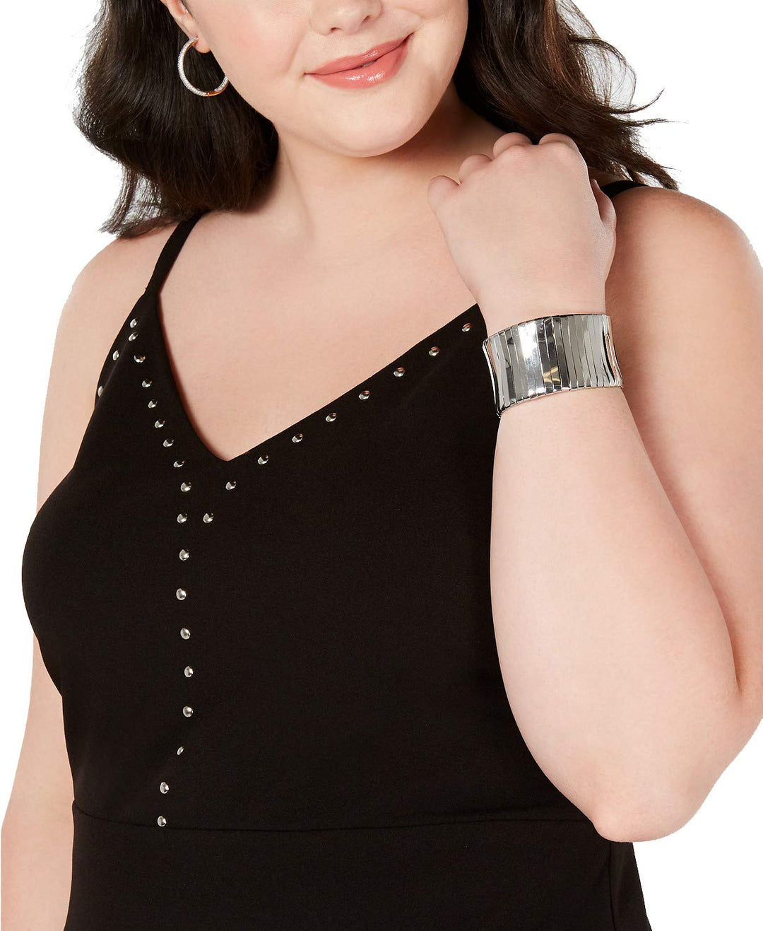 Trendy Plus Size Studded Bodycon Dress