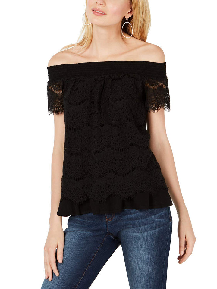 INC Off-The-Shoulder Lace Top