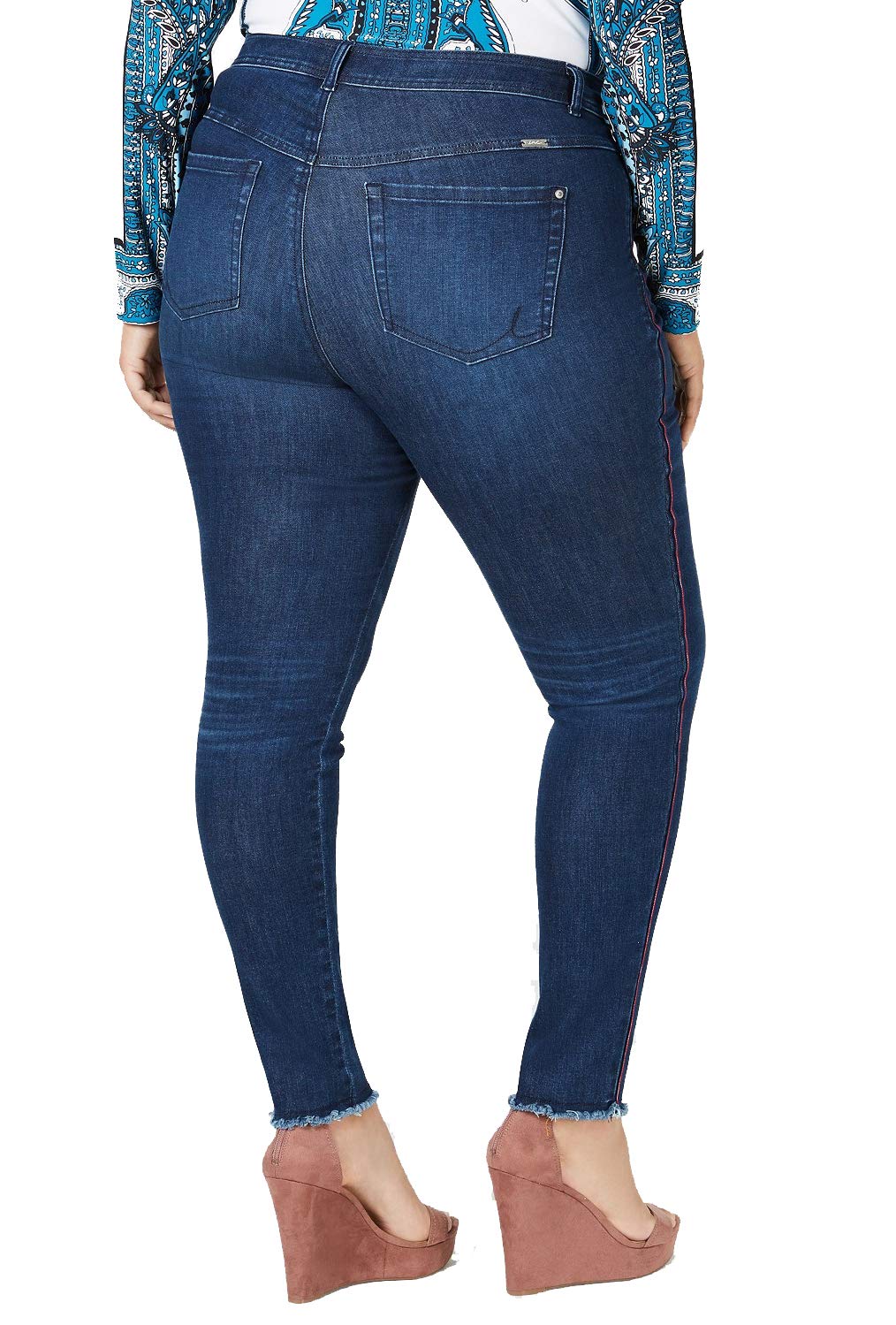 I.N.C. Plus Size Side-Stripe Skinny Jeans