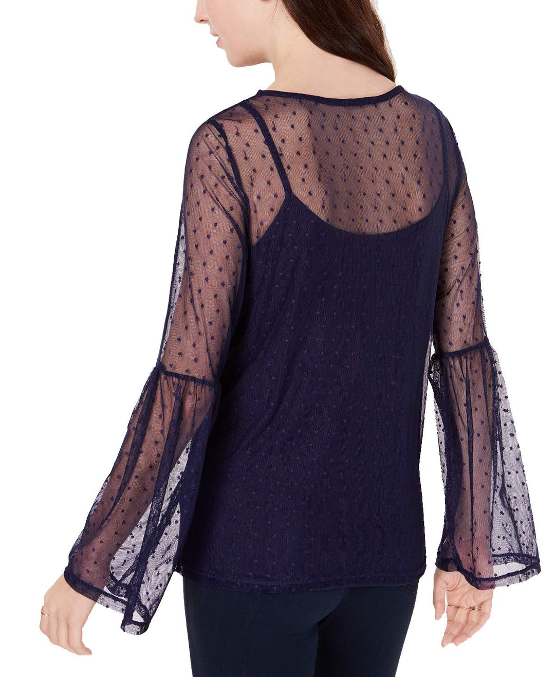 by Ikeddi Juniors' Mesh Bell-Sleeve Top