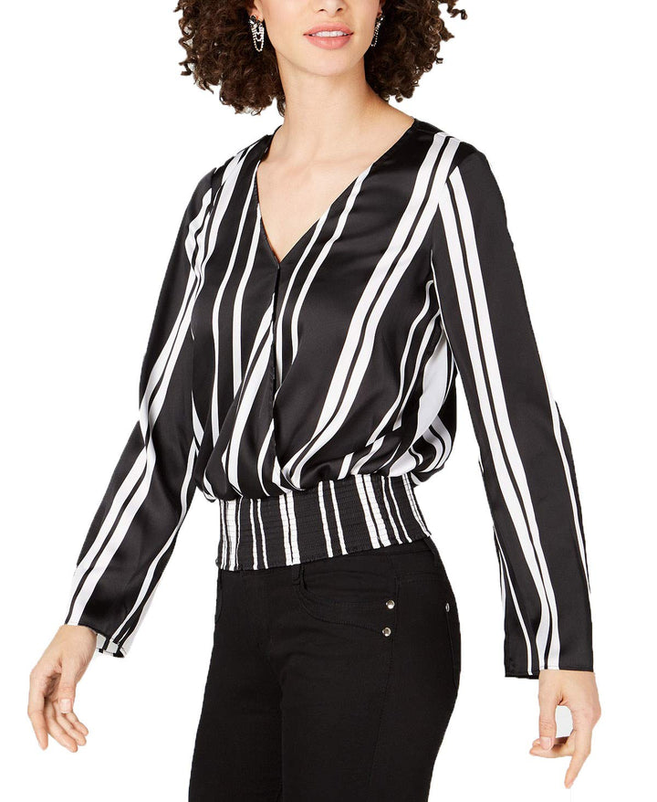 Striped Surplice Top