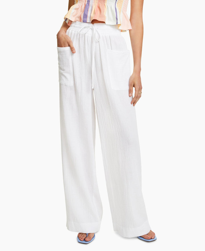 Bar III Cotton Wide Leg Pants