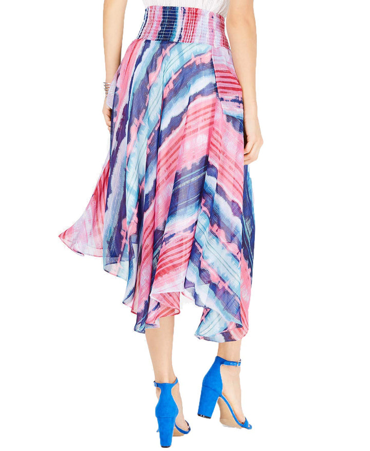 INC Smocked Ruffled Midi Skirt