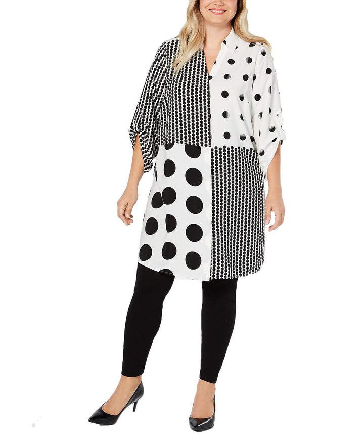 Alfani Plus Size Mixed Print Super Tunic