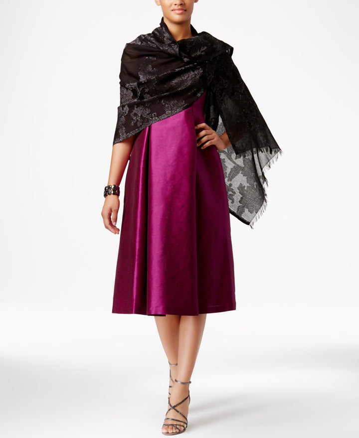 INC International Concepts Metallic Floral Evening Wrap