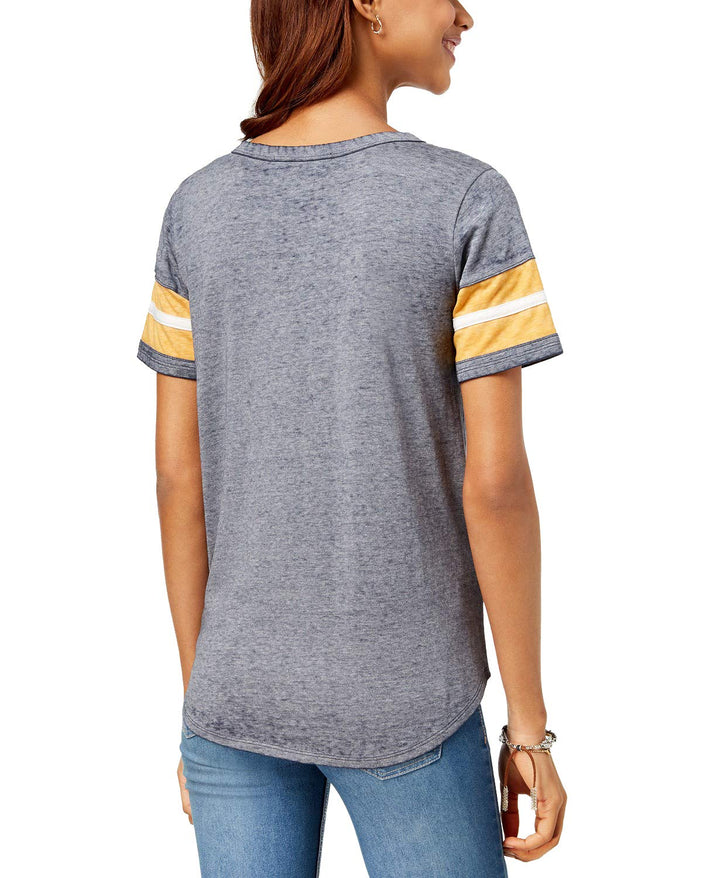 Hippie Rose Juniors Cutout Varsity T-Shirt