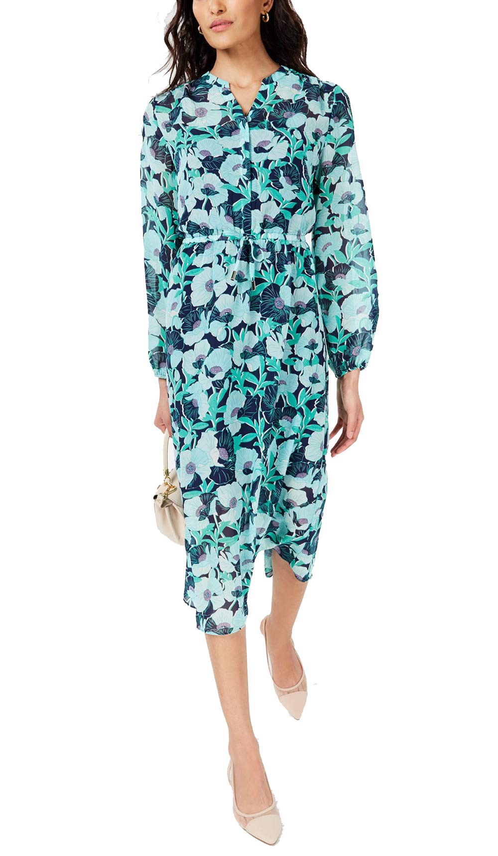 Maison Jules Printed Midi Dress