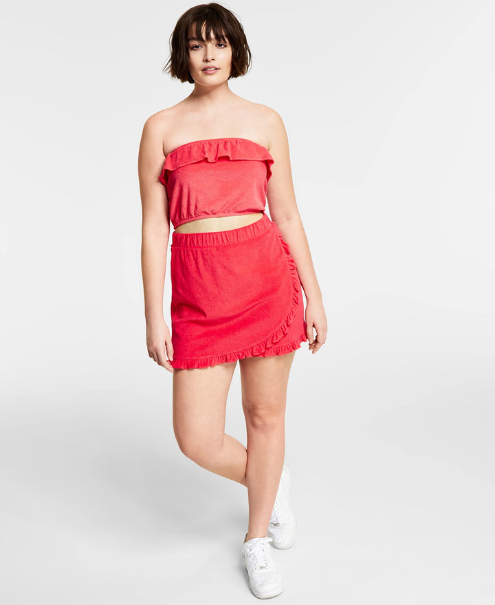 Bar III Womens Terry Cloth Skirt