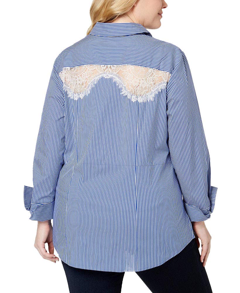 Plus Size Lace Tie Front Shirt