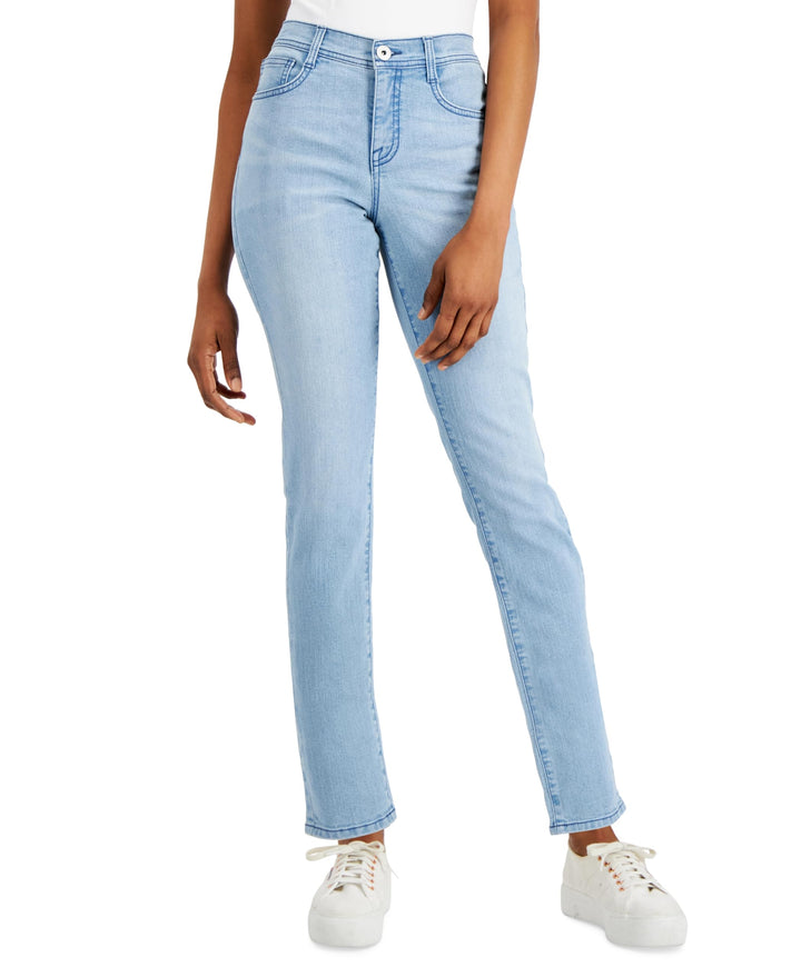 Petite Mid Rise Slim-Leg Jeans