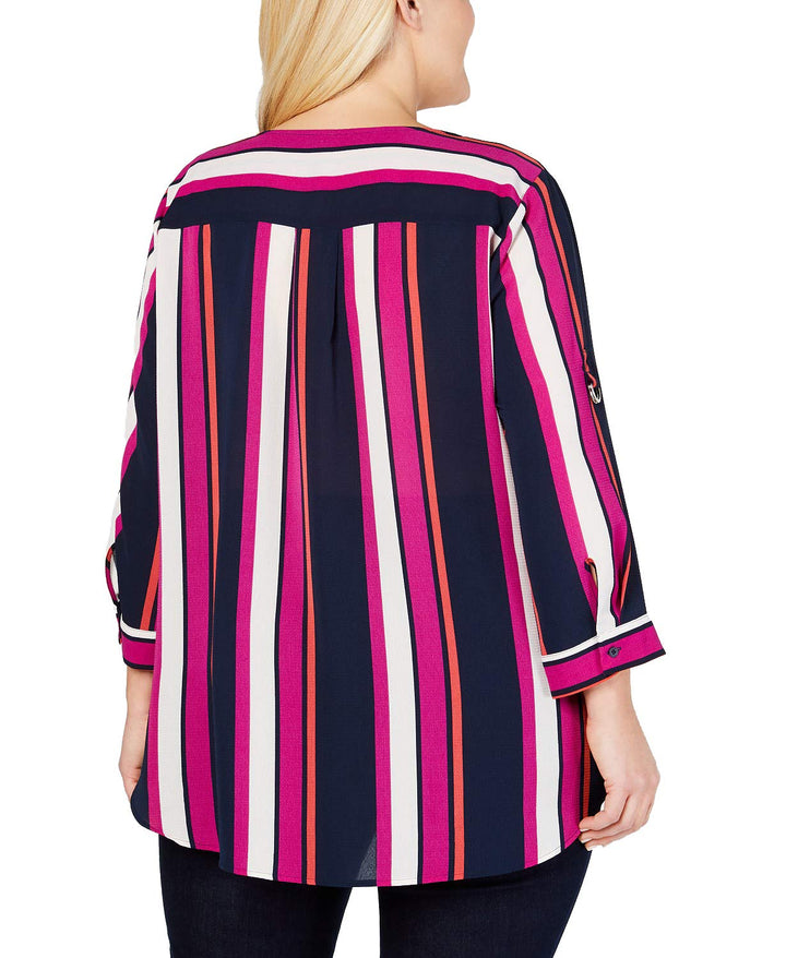 NY Collection Plus Size Striped Blouse
