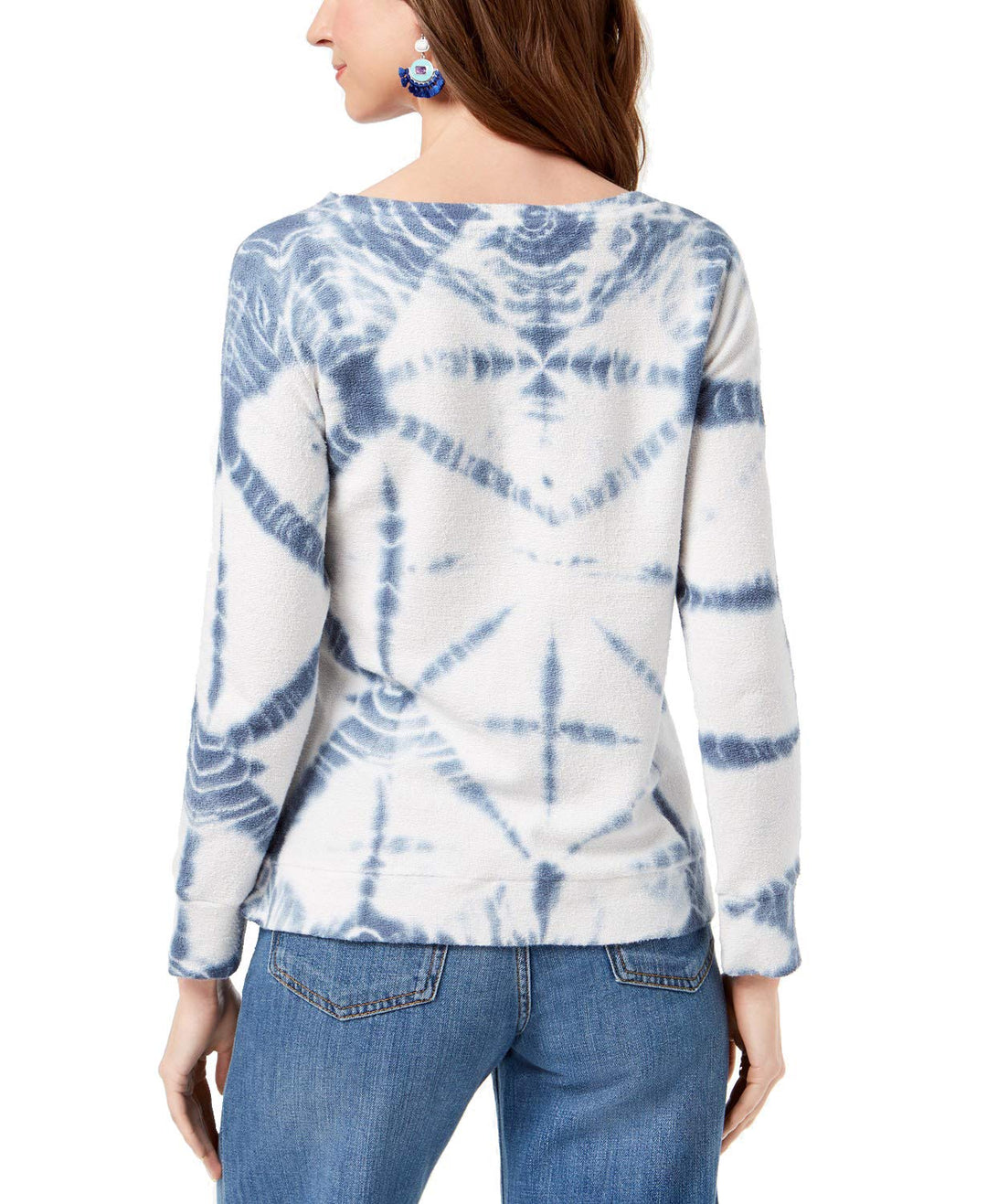 Style & Co Cotton Tie Dyed Sweatshirt