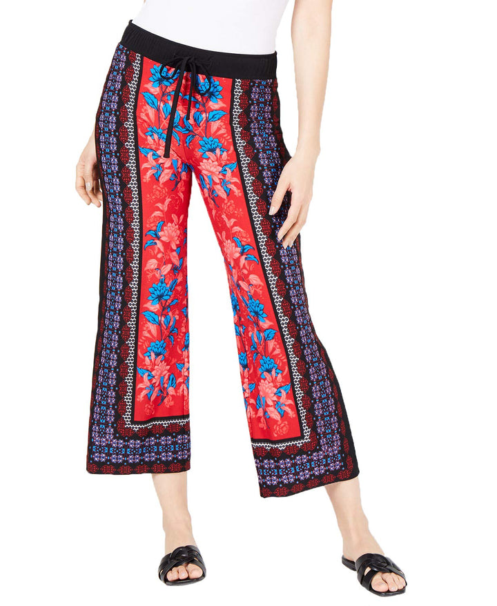 INC Tie-Waist Wide-Leg Pants