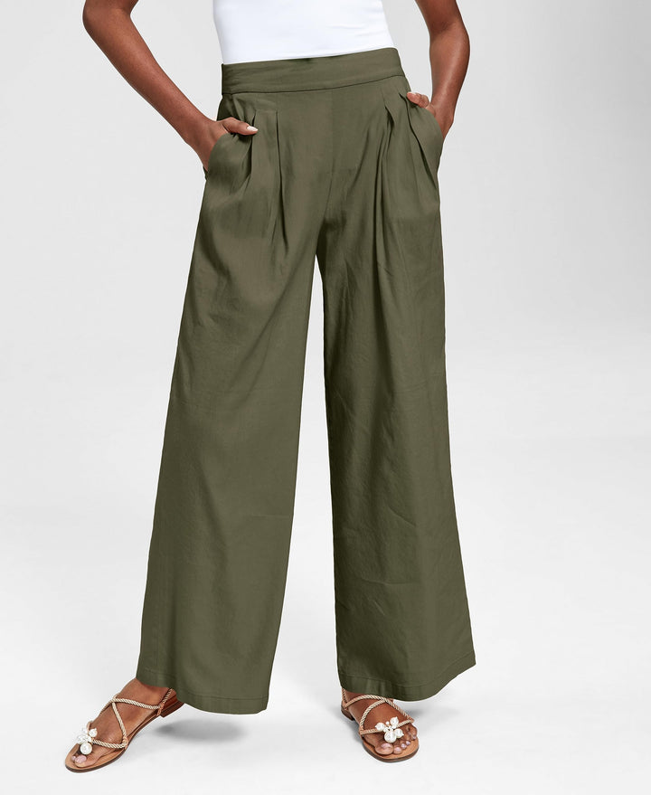 INC International Concepts High Rise Pull On Wide Leg Pants