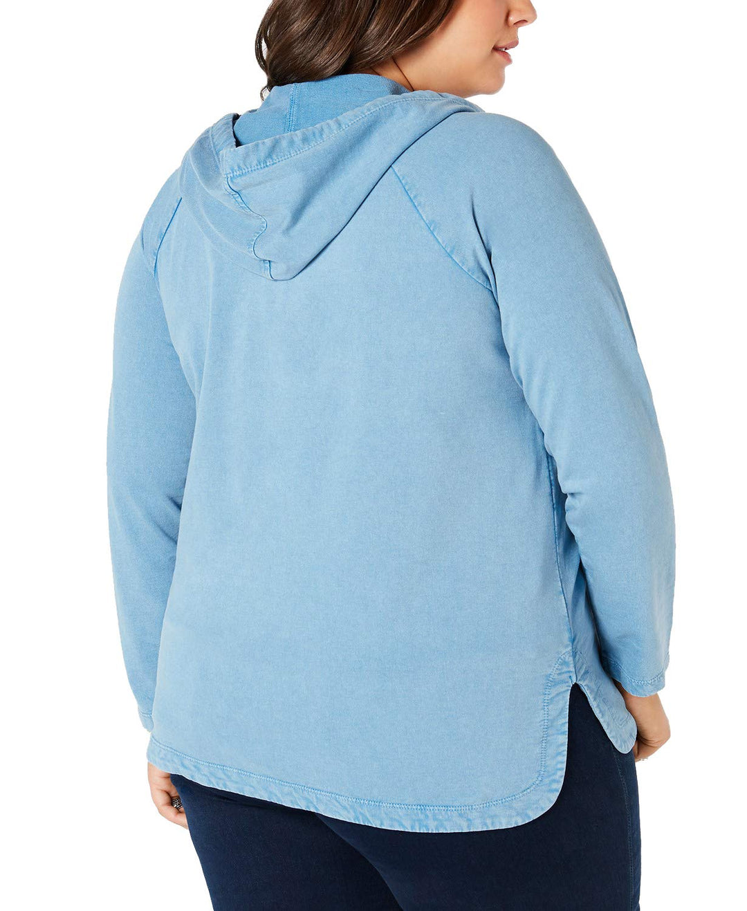 Style & Co Plus Size Cotton Embroidered Hoodie