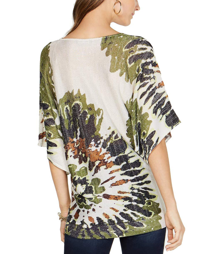 INC Tie-Dyed Metallic Sweater