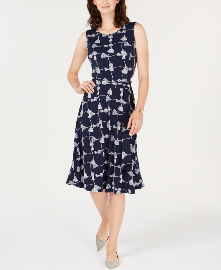 Charter Club Printed Fit Flare Dress