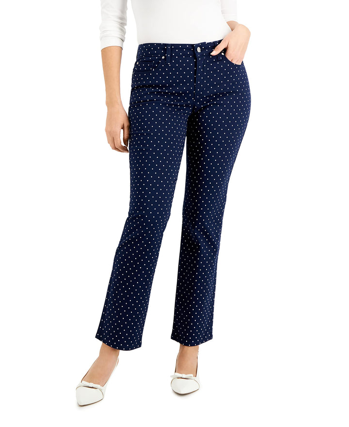 Charter Club Lexington Geo-Print Straight-Leg Jeans