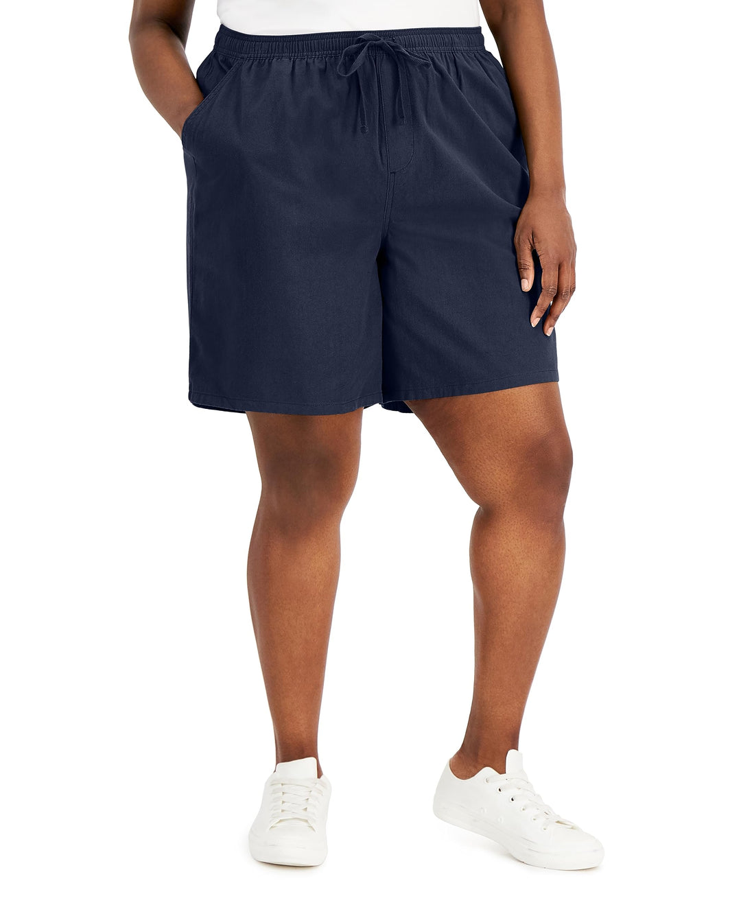 Karen Scott Plus Size Gemma Cotton Shorts