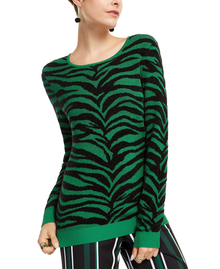 INC Zebra-Print Sweater