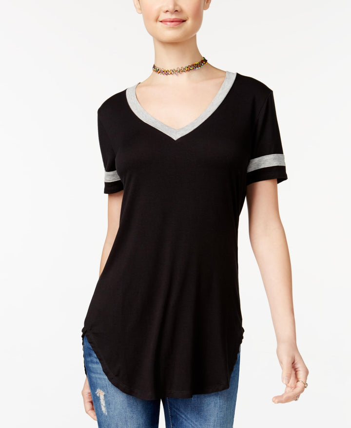 Ultra Flirt Juniors High Low Football T-Shirt