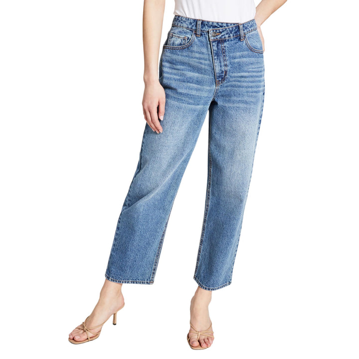 Now This Womens Cotton Crisscross Cropped Jeans