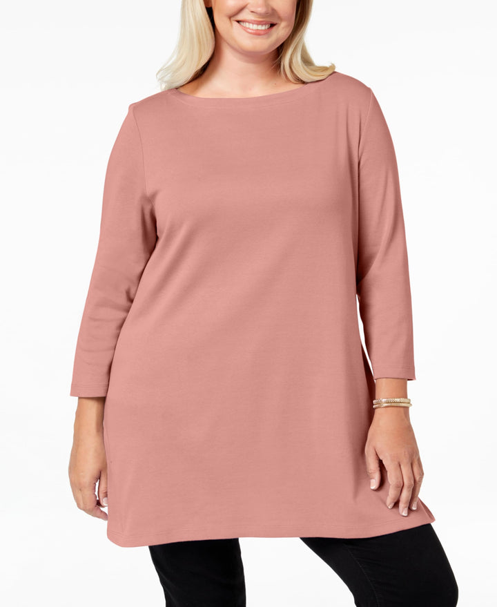 Karen Scott Plus Size Cotton Tunic Top
