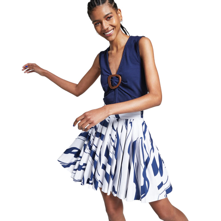 Ade Samuel For Inc Womens Pleated A Line Skirt