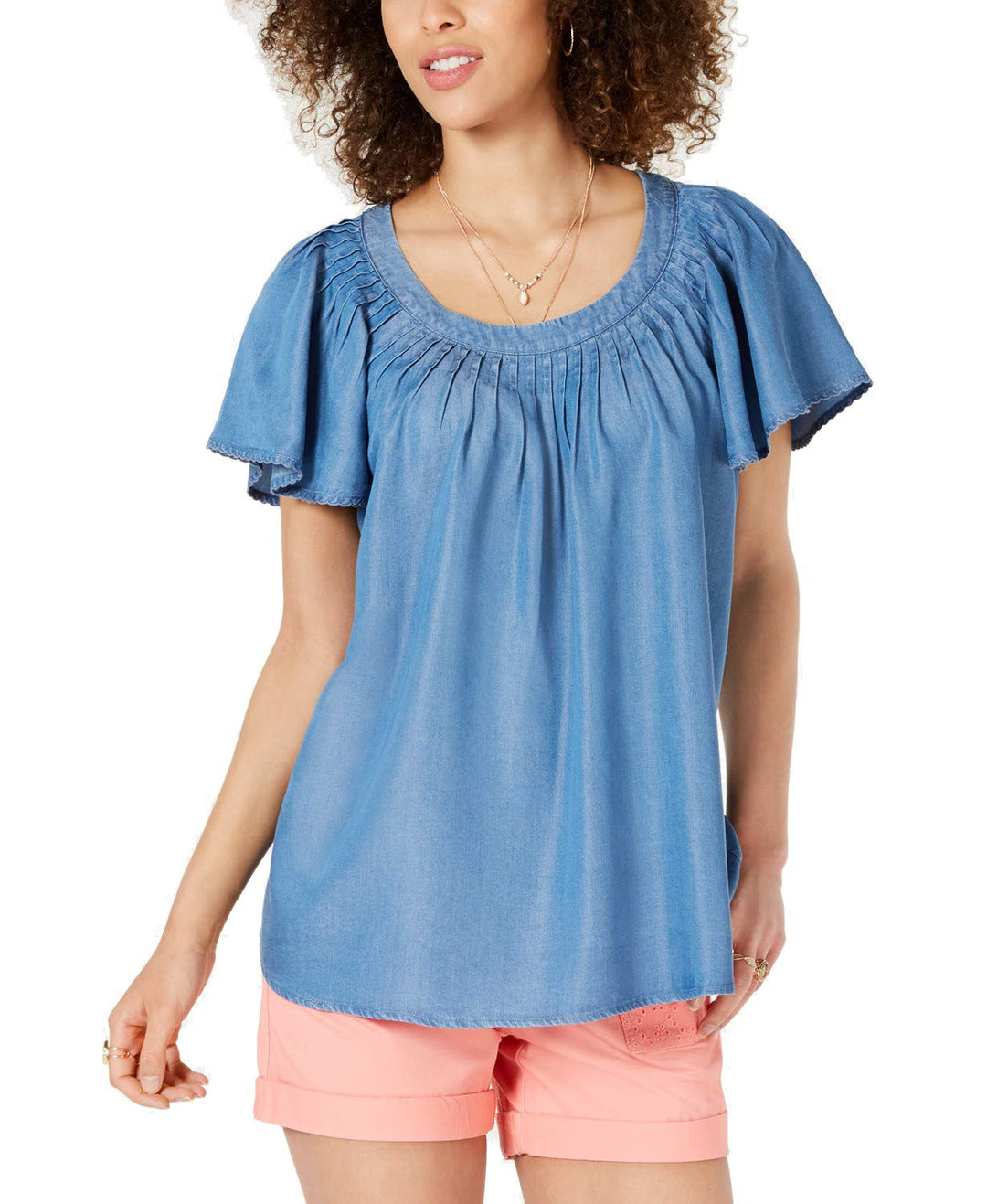 Style & Co Pleated Soft Top