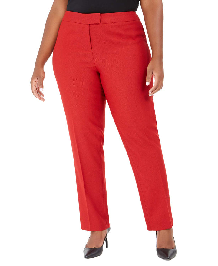 Plus Size Straight-Leg Trousers