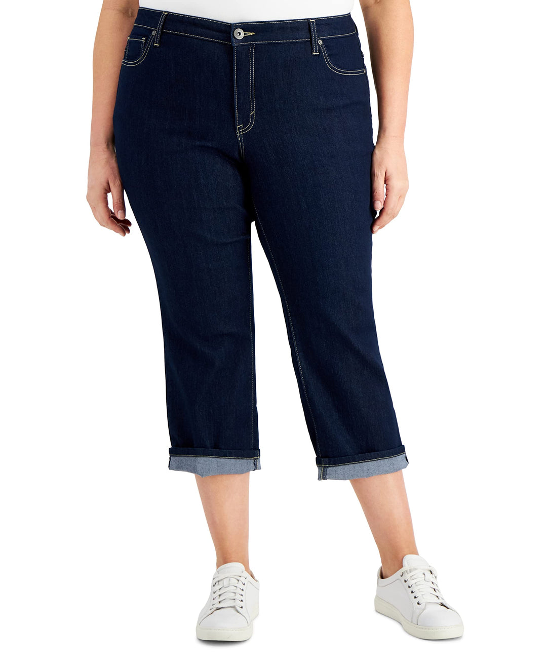 Style & Co Plus Size Roll Cuff Capri Pants