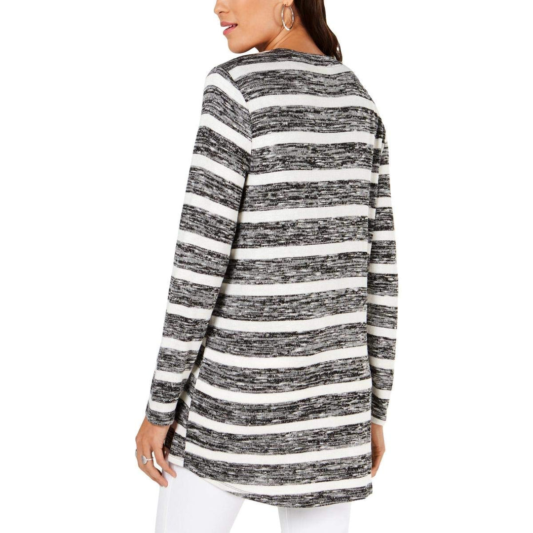 Striped High-Low Cardigan