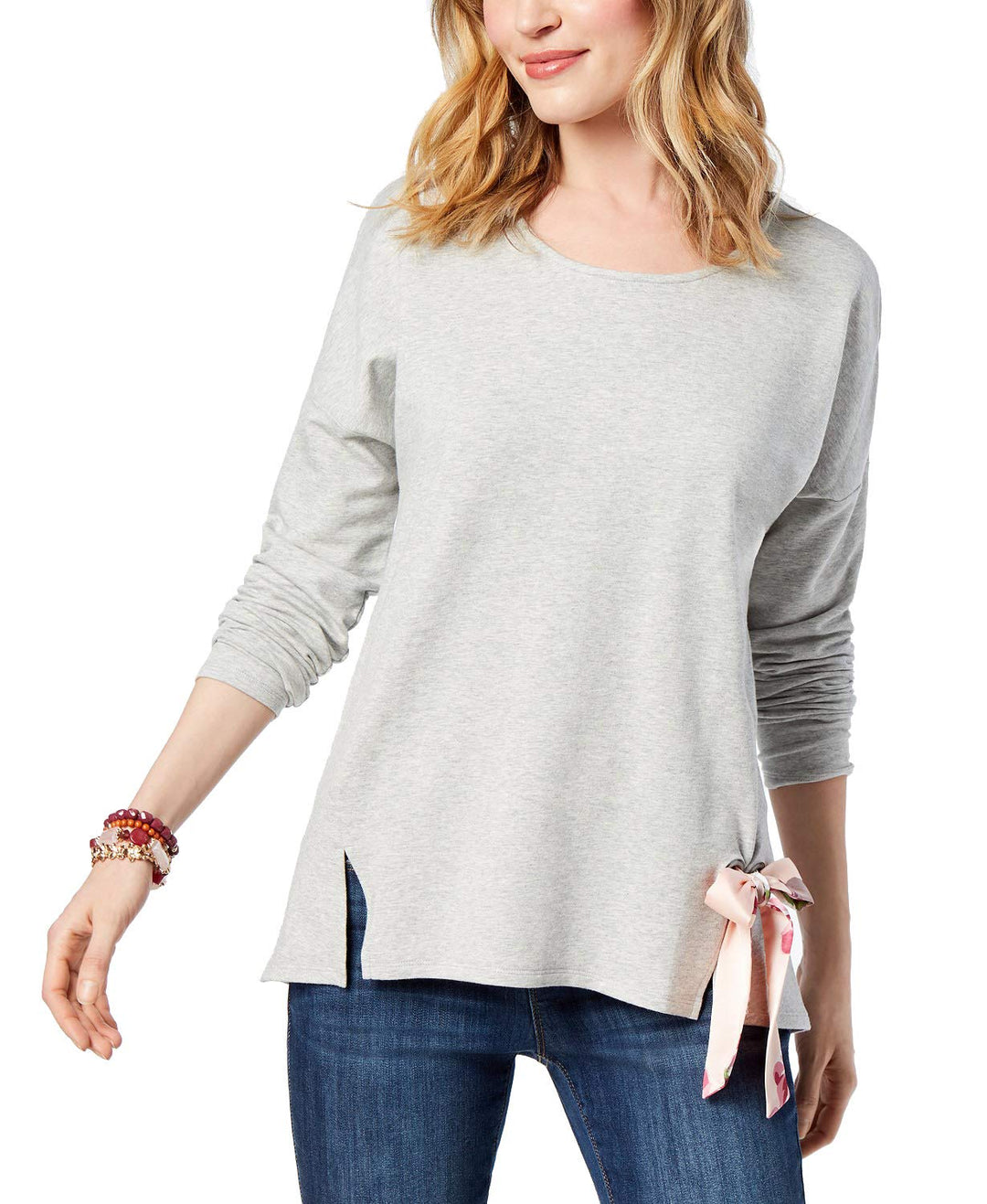 Style & Co Petite Tie Hem Top